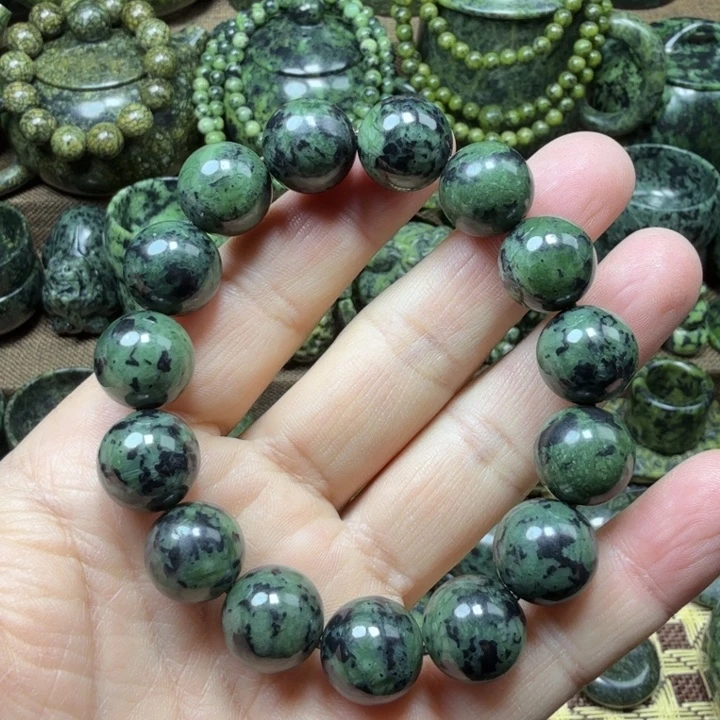 蛇纹石玉未镶嵌药王石能量养生产品