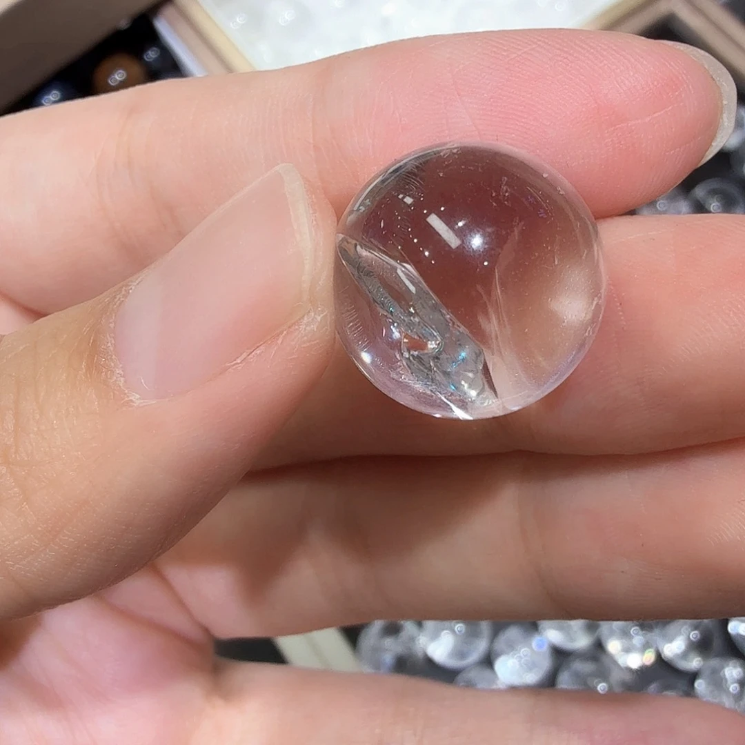天然辰砂白阿塞17.5mm 7.6g 定制不退换
