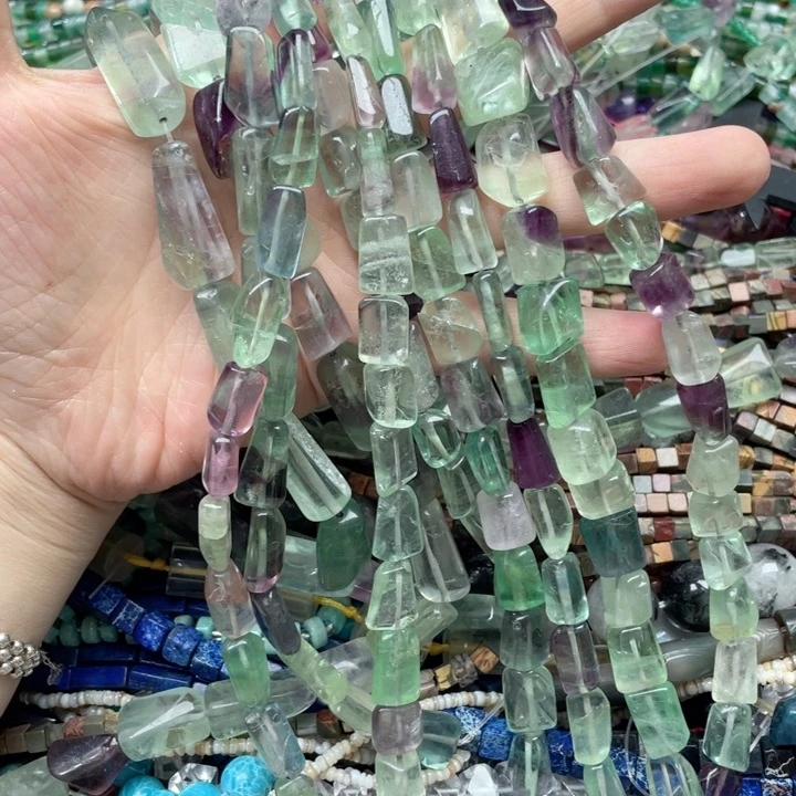玛瑙/玉髓合金珠宝半成品一条莹石随行有瑕