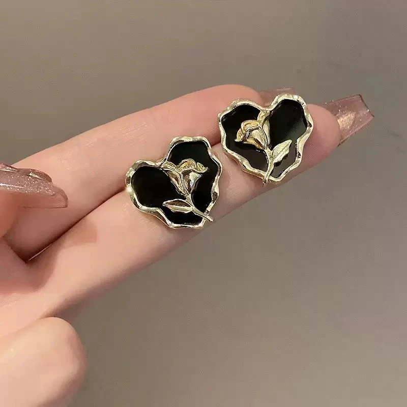 钛钢耳饰 法式高级感小众设计耳钉新款E9003