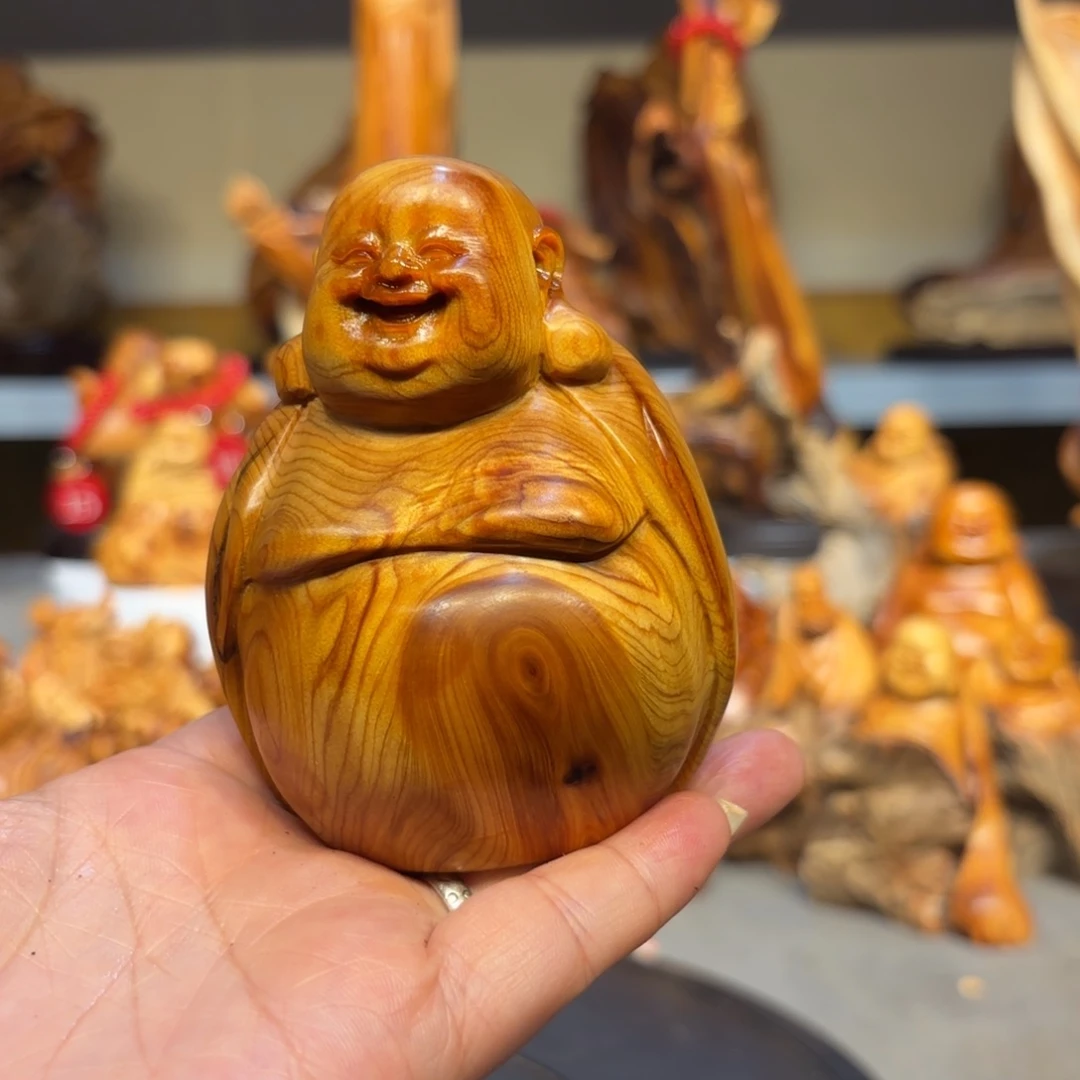 柏木太行崖柏弥勒佛