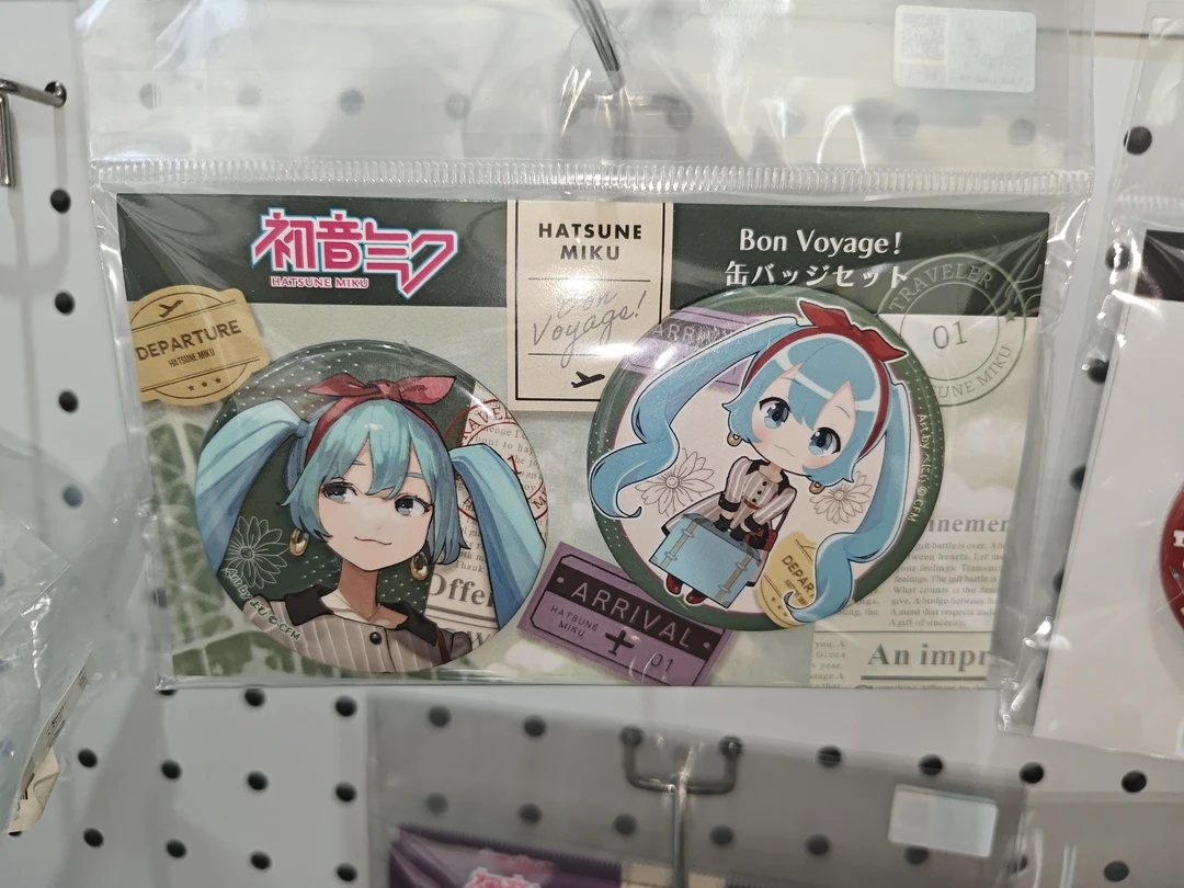 正版初音未来旅行系列吧唧徽章套组二次元动漫周边