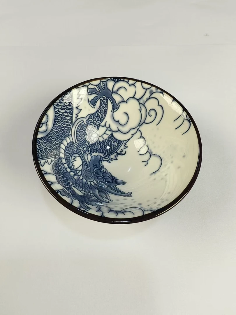 仿古瓷 F212陶瓷青花斗笠茶杯