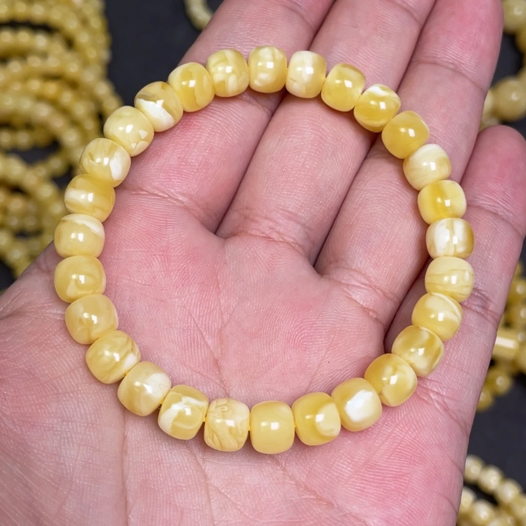 蜜蜡未镶嵌裸石蜜蜡手串8.mm