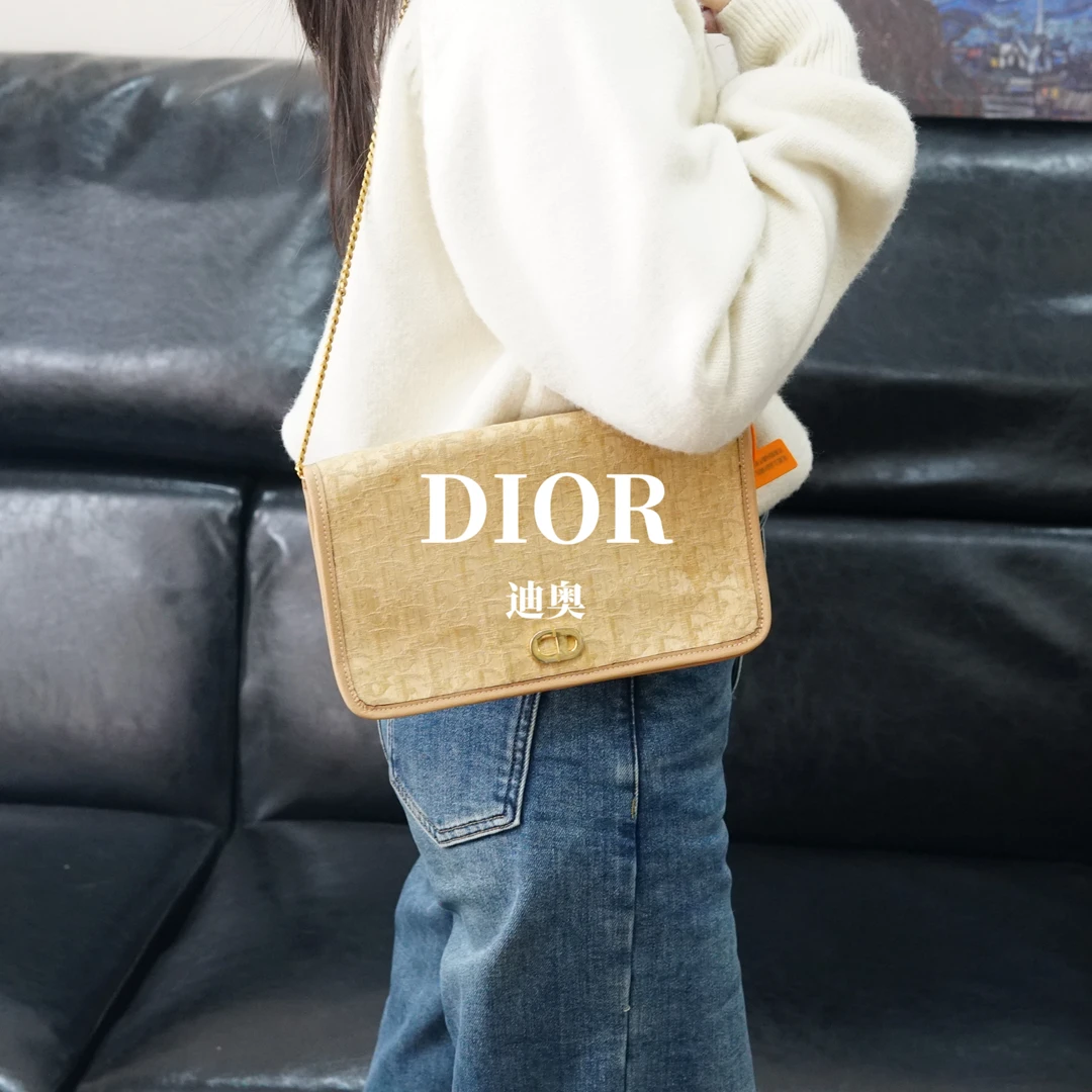 95新 DIOR/迪奥 米色单肩链条包/DG12602060/2060