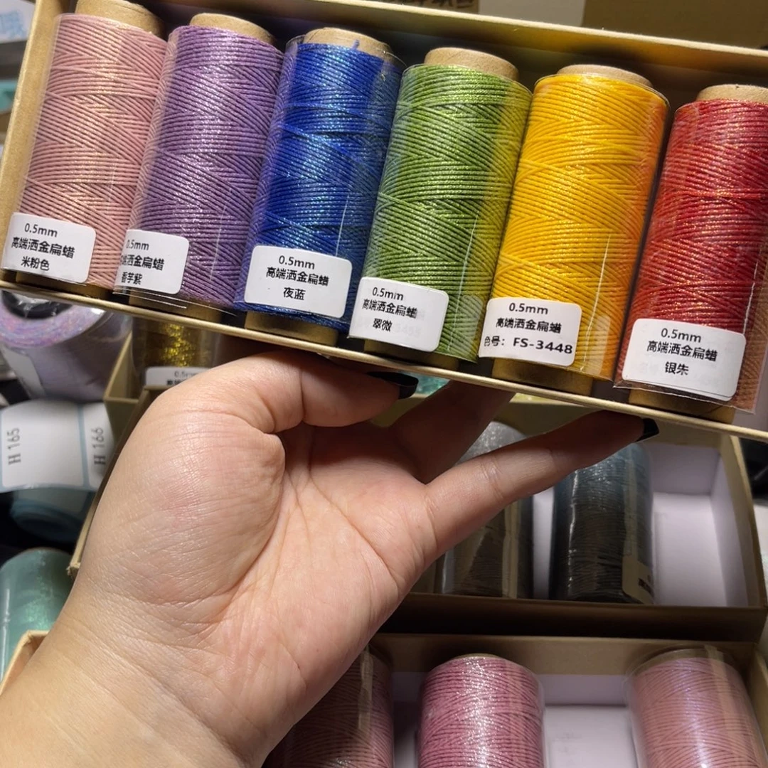 腈纶0.5洒金扁蜡纸轴6色按图发货