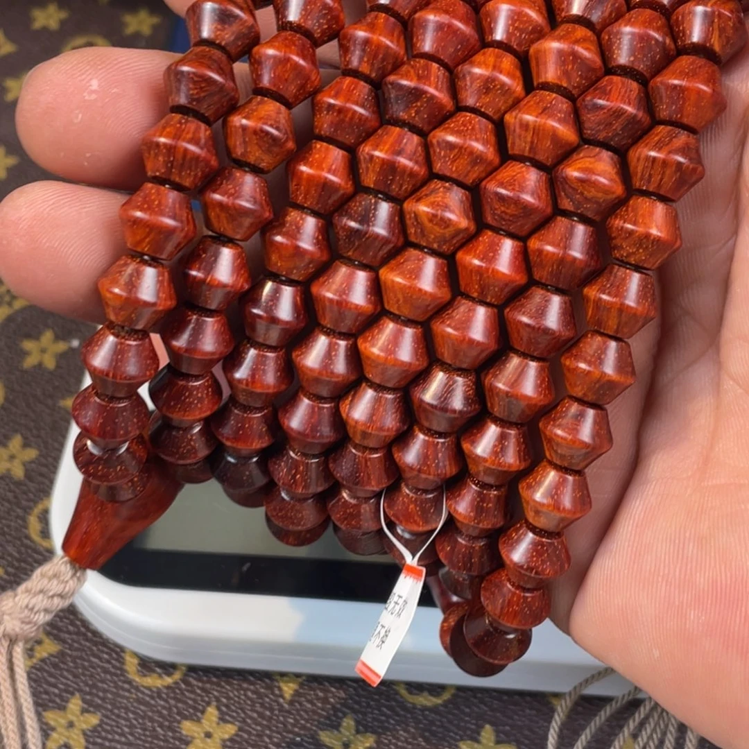 檀香紫檀（小叶紫檀）0910西亚古珠极品玉化多圈