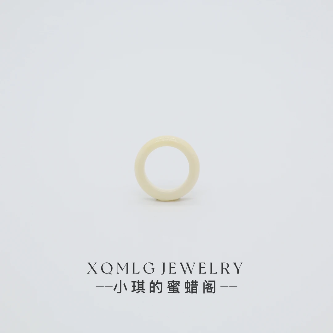 10mm白花蜡蜜蜡跑环配饰（随机发货 无鉴赏期）天然原矿 假一罚四