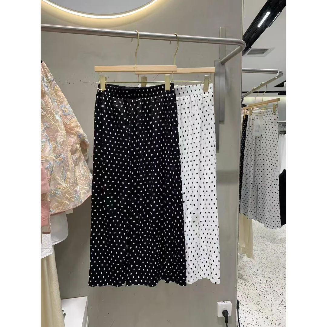 DEZI宝藏衣橱韩系褶皱波点半身裙LS285066