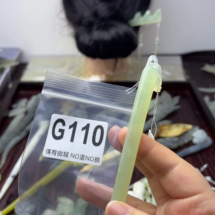 蛇纹石玉发饰合金s****灬