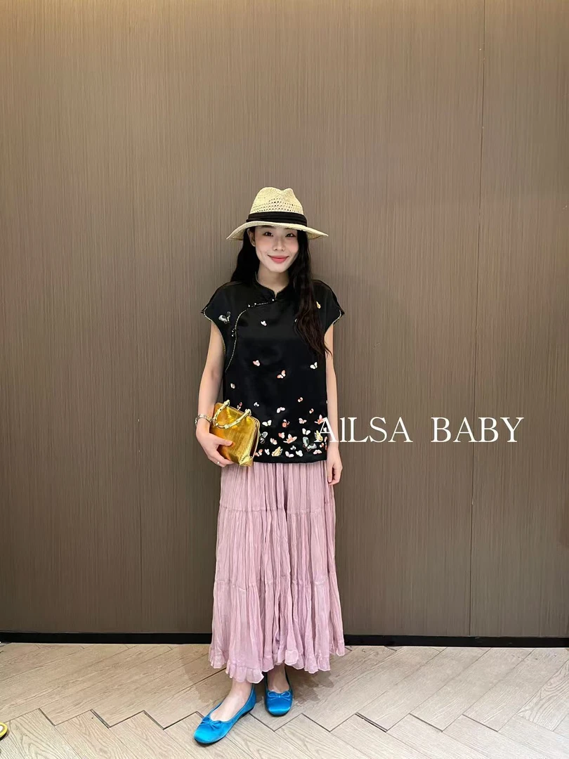 【AILSA BABY】欧货重工刺绣蝴蝶上衣/53013A