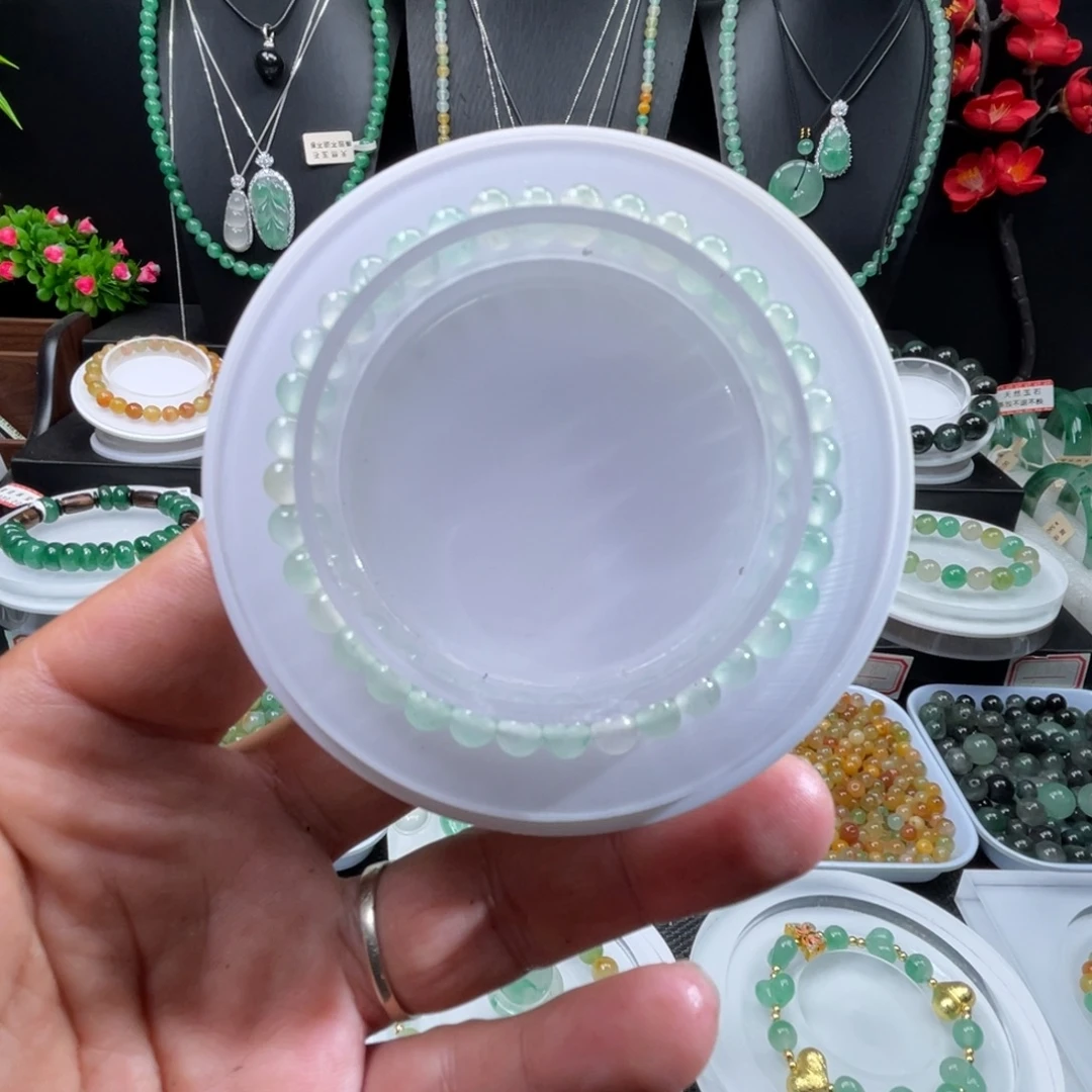 石英质玉（非洲翠）未镶嵌手链