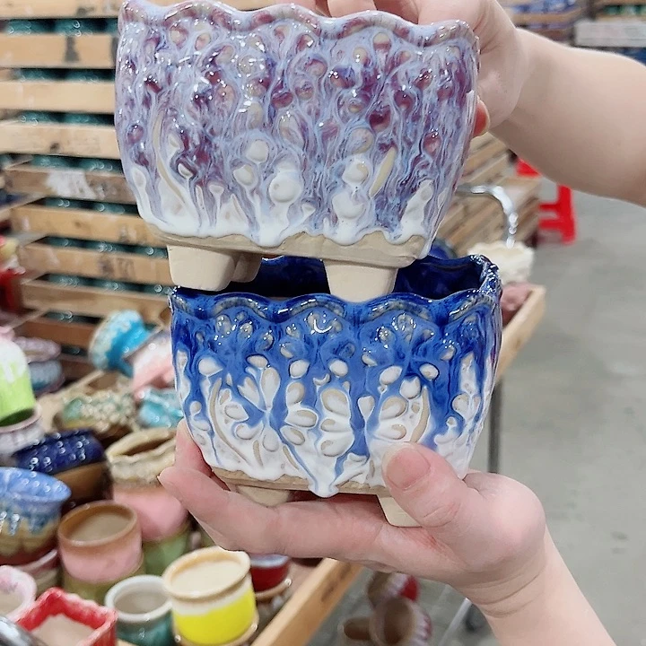 有孔.凑单10元陶瓷花盆发货!