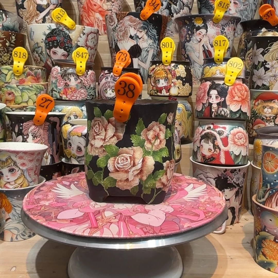 景德镇手绘花盆陶瓷12/14