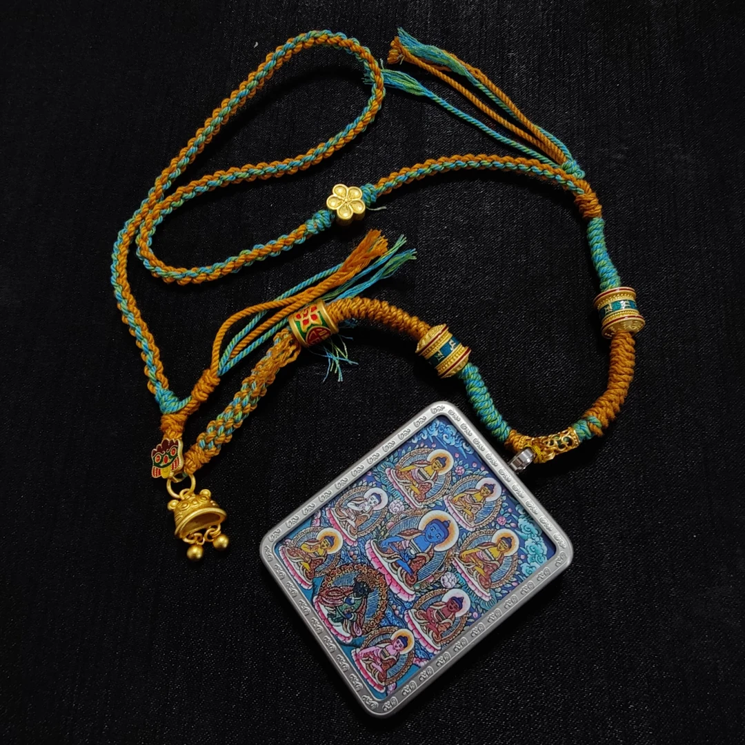 非金属皮质项链 要师唐卡方牌项链/条FL-1429