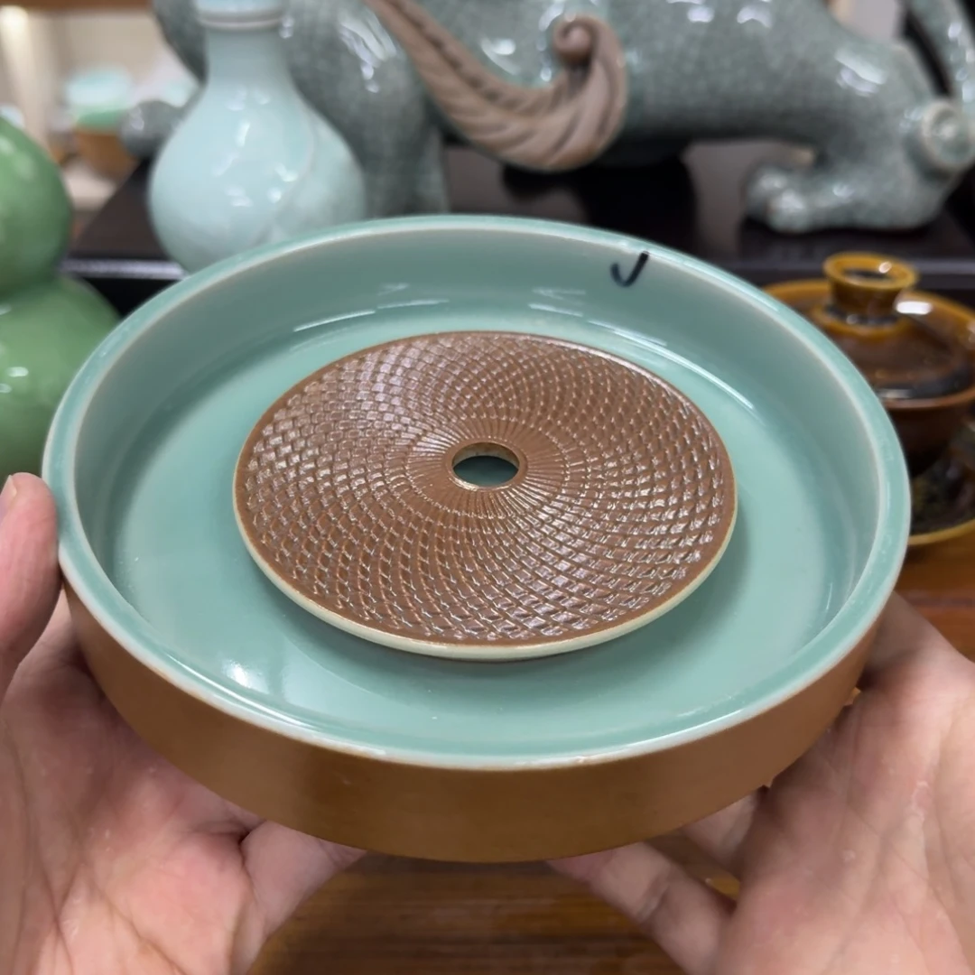 龙泉青瓷茶具微瑕7384