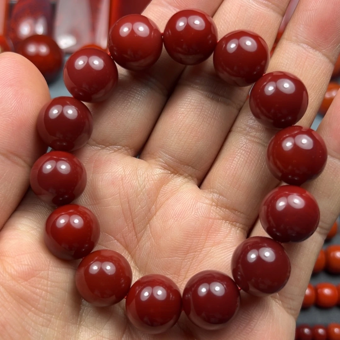 南红玛瑙未镶嵌珠宝奇石尺寸14牛血红