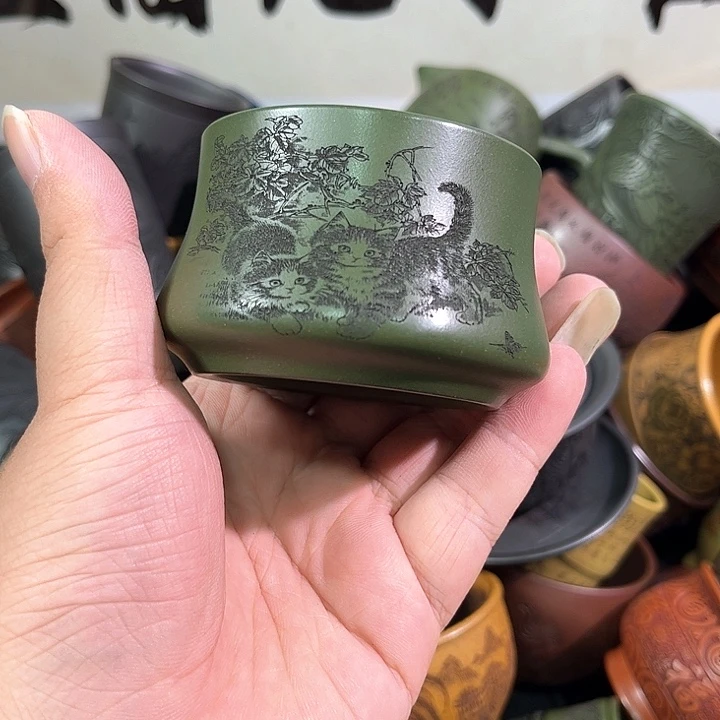茶杯紫砂全手工紫砂主人杯