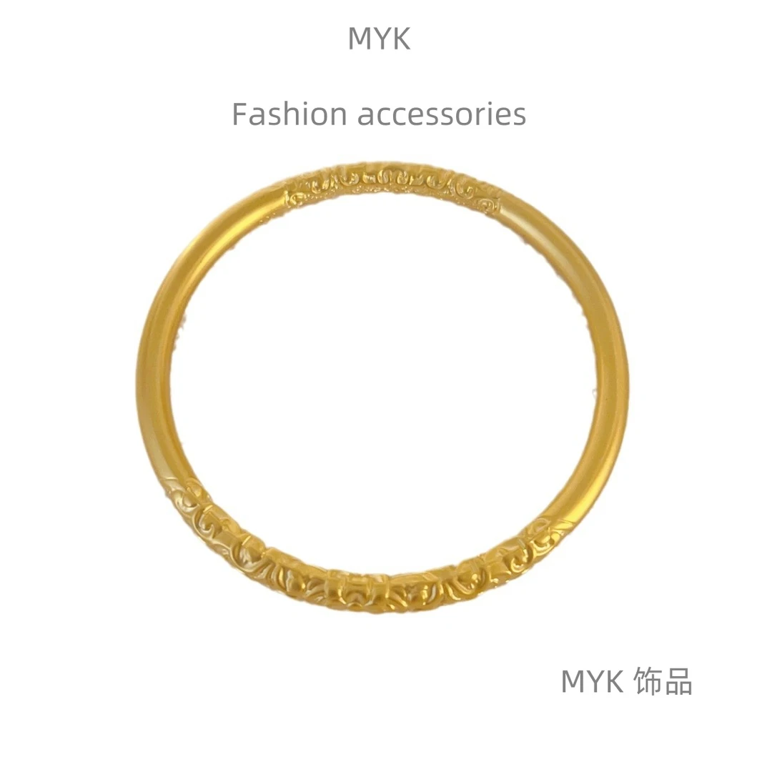 合金手镯 新款精工版卷草纹手镯简约古风古法时尚传承国风不掉色
