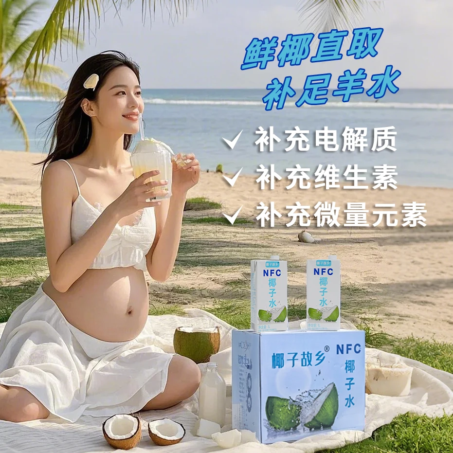 椰子故乡2箱【包邮】椰子故乡椰子水1L装天然NFC天然电解质椰汁