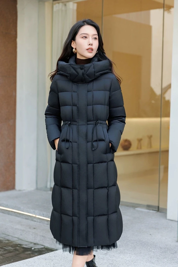 (小丽推荐）新款90鹅绒服修身显瘦百搭长款加厚贵妇气质款