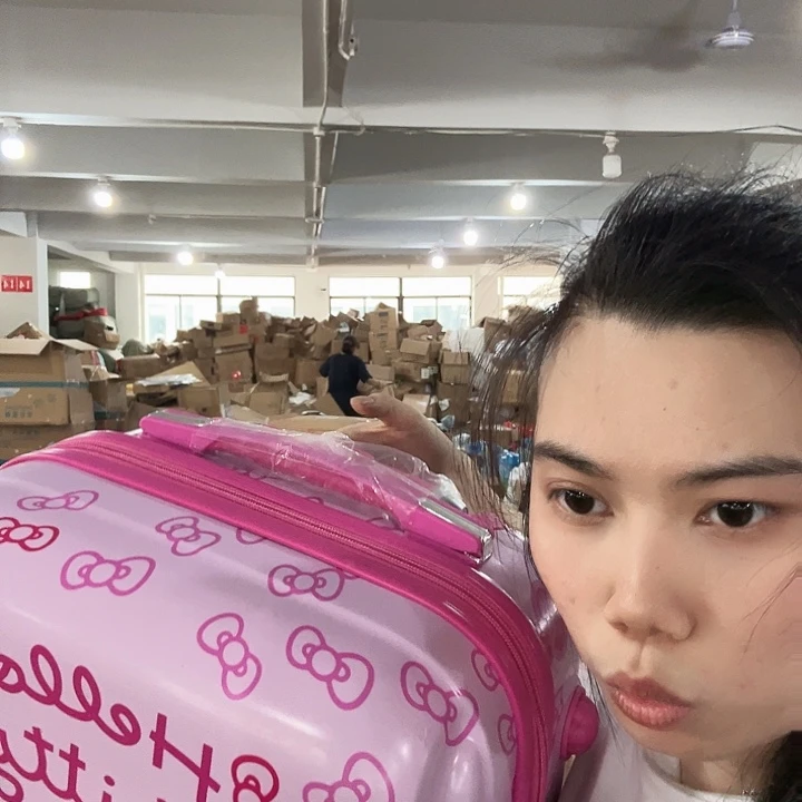 织物超多蝴蝶猫猫行李箱