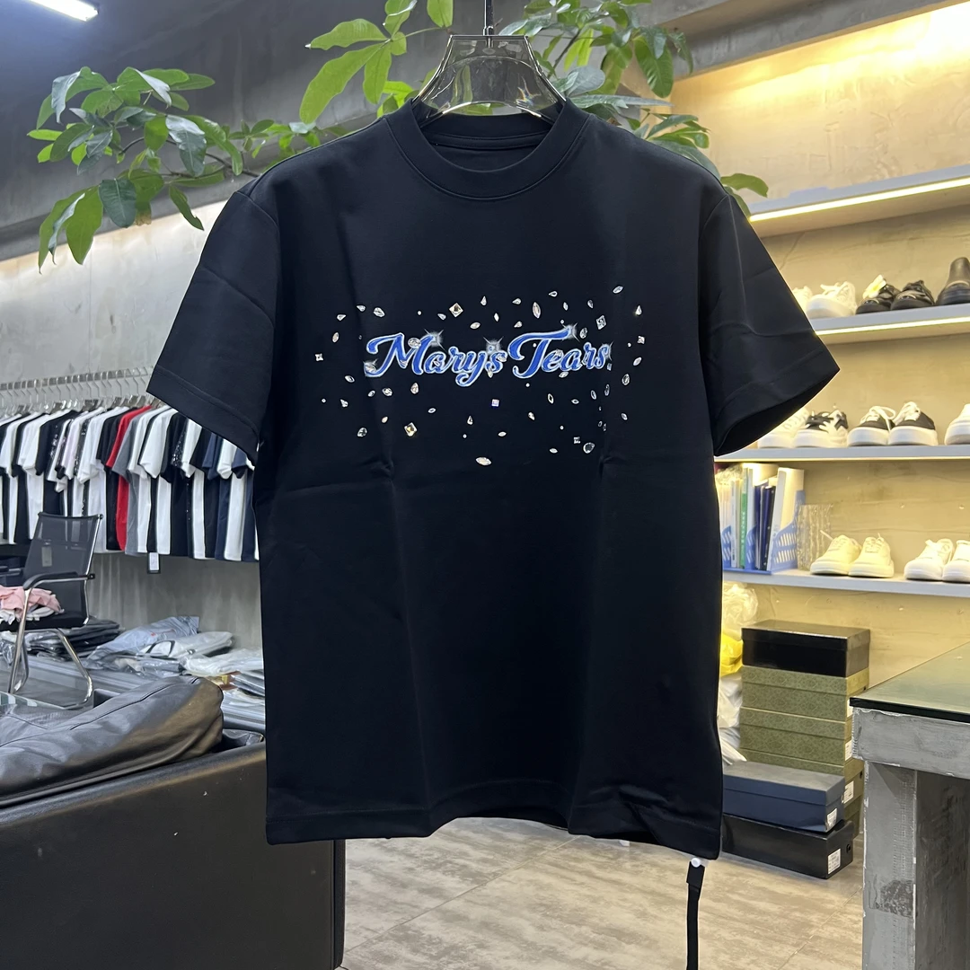 【蓝色钻石】圆领春夏经典男款轻奢男装T恤宽松通用短袖夏季9380