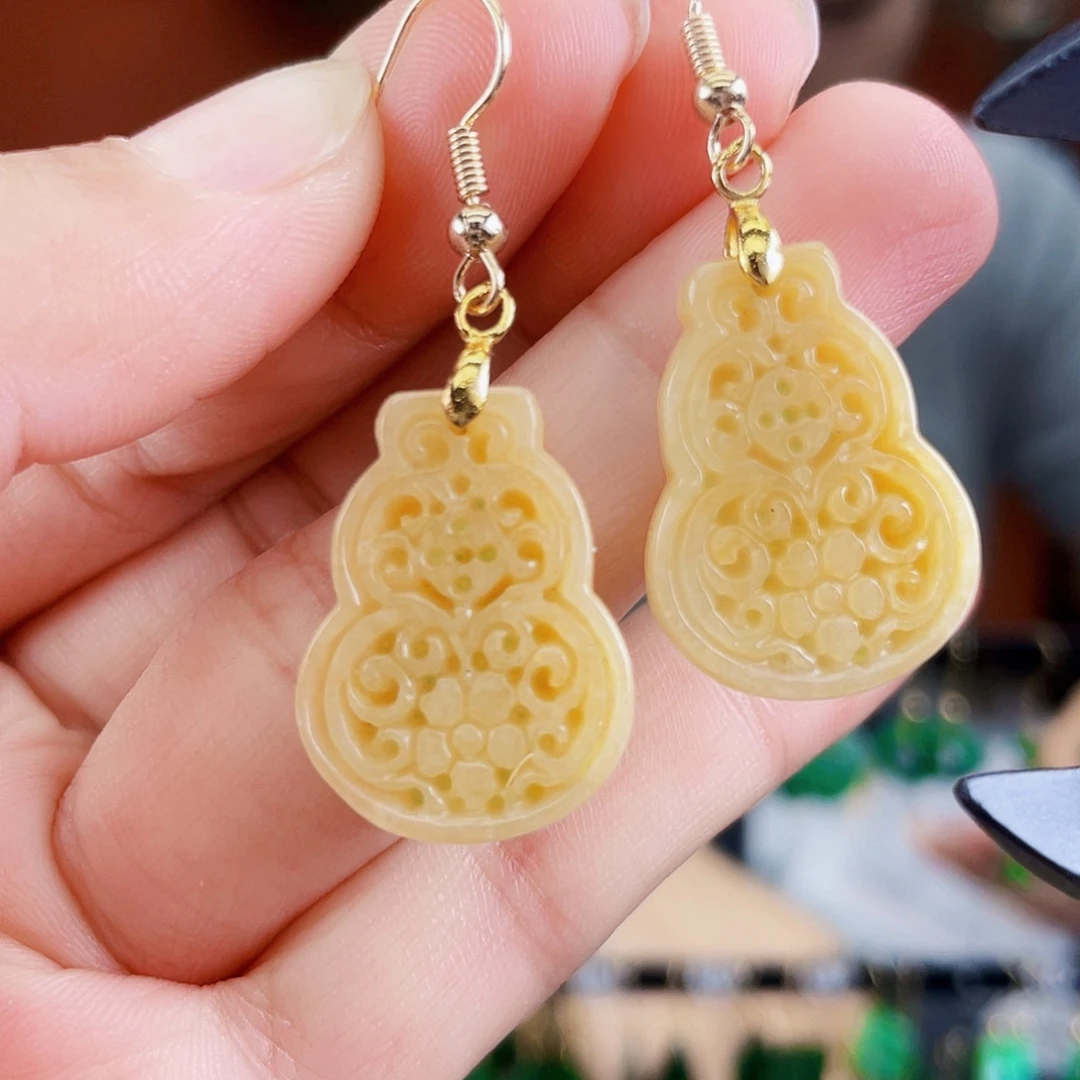 翡翠未镶嵌耳饰饰品