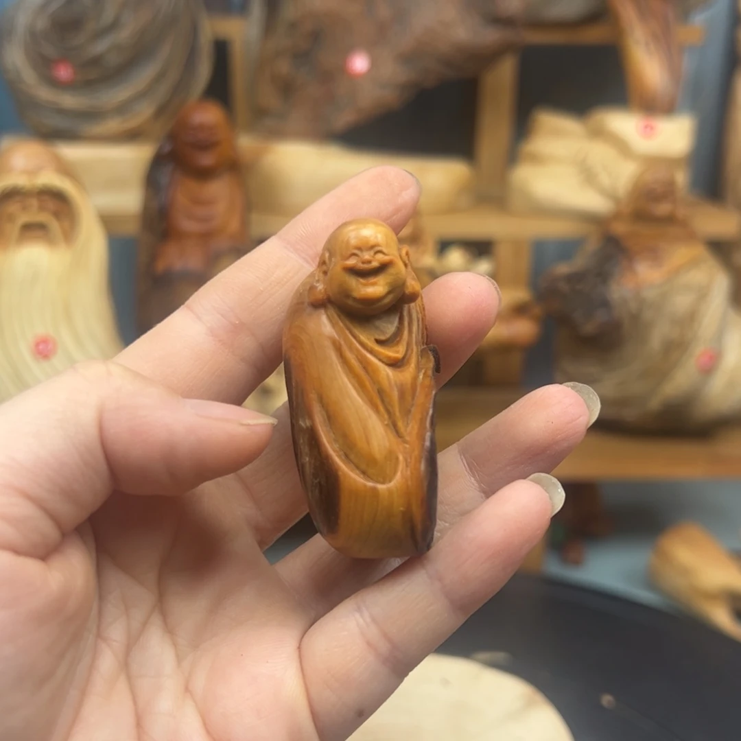 木红**林崖柏木摆件手把件