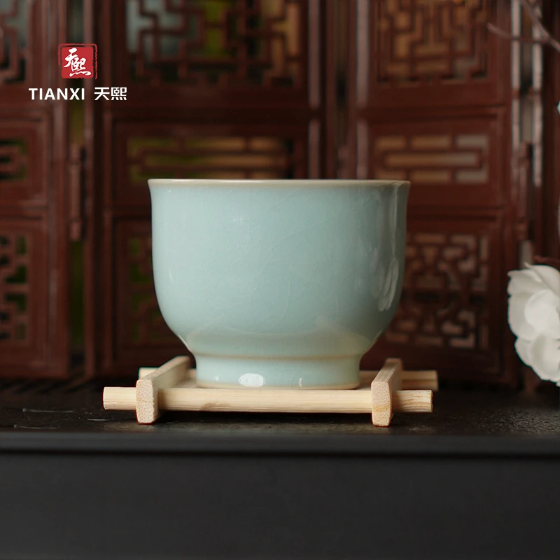 天熙汝瓷丨美人杯天青釉主人杯单杯礼盒