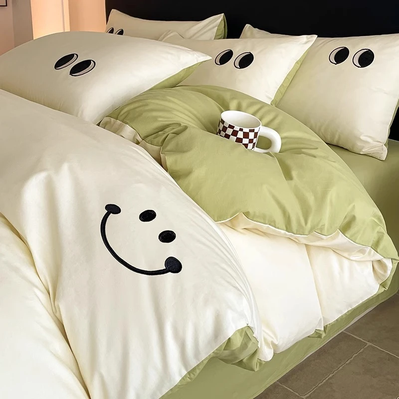 2025新款纯棉水洗棉床上四件套全棉轻奢高级感被套床单床品三件套