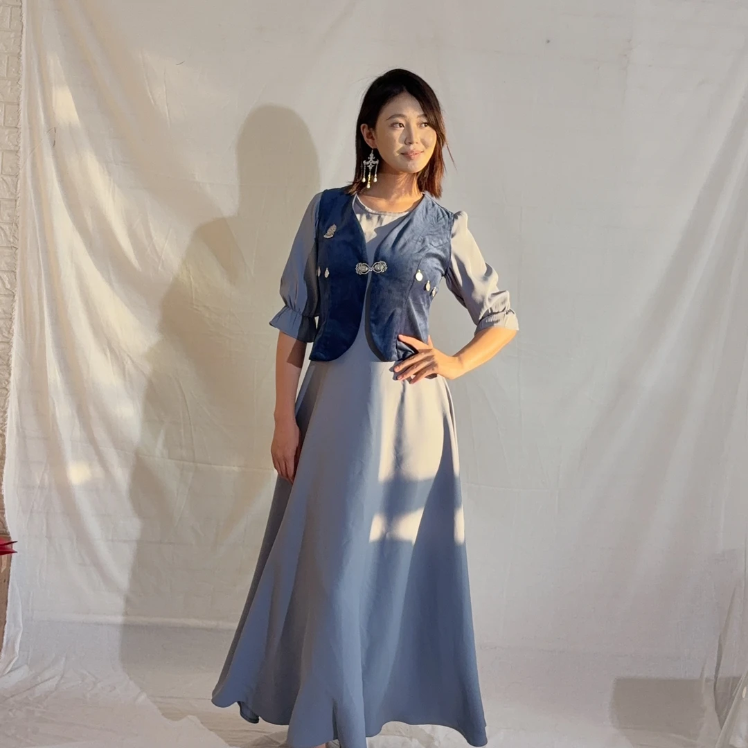 民族风纯手工连衣裙➕马甲