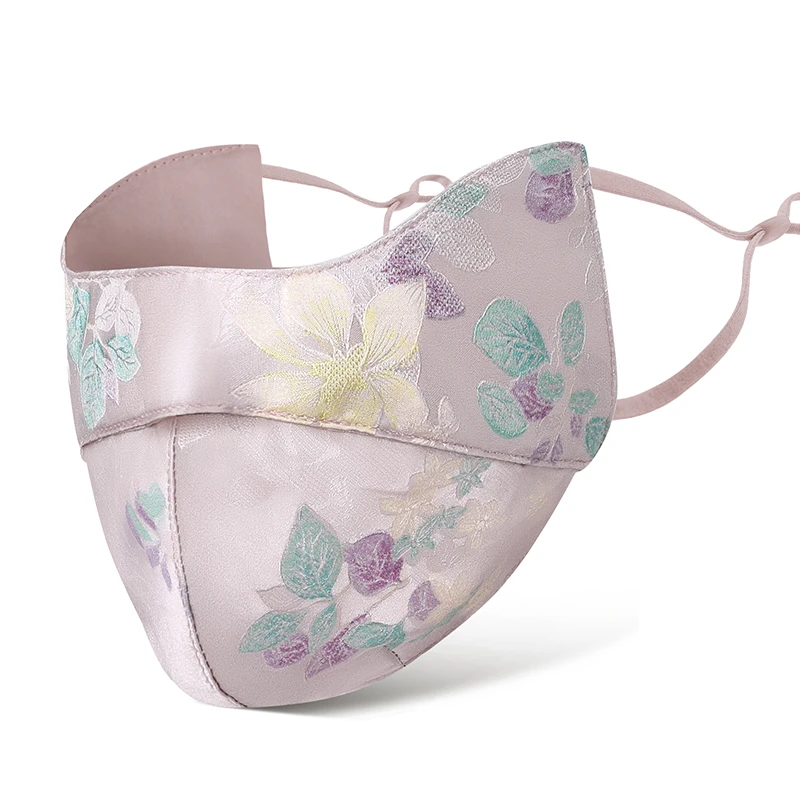 夏季防晒遮全脸挂耳口罩面纱女防紫外桑蚕丝脸罩户外出行PT1195