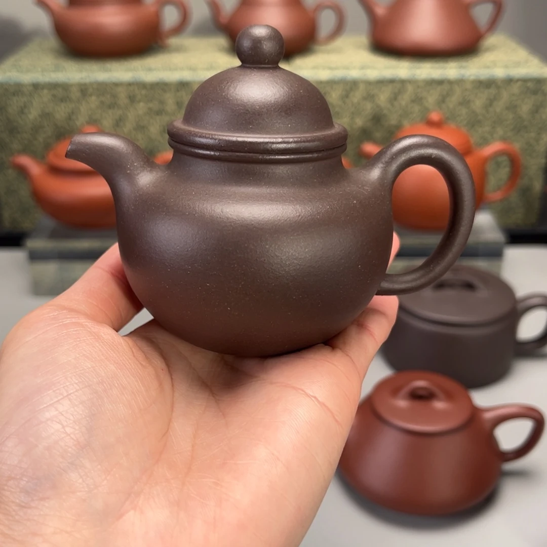 紫砂茶壶天青泥掇球150c c