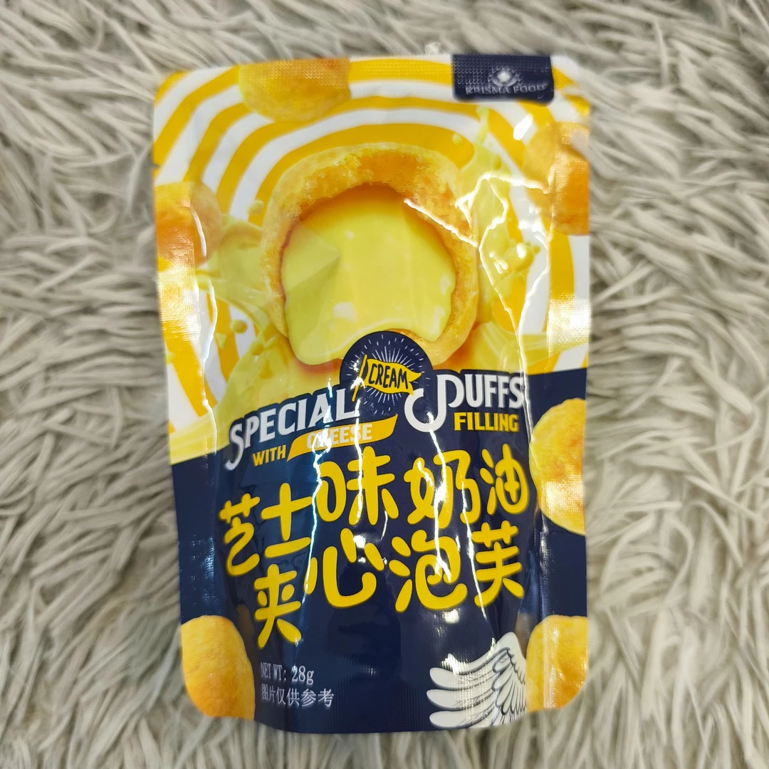 印尼进口道吉草芝士味奶油夹心泡芙