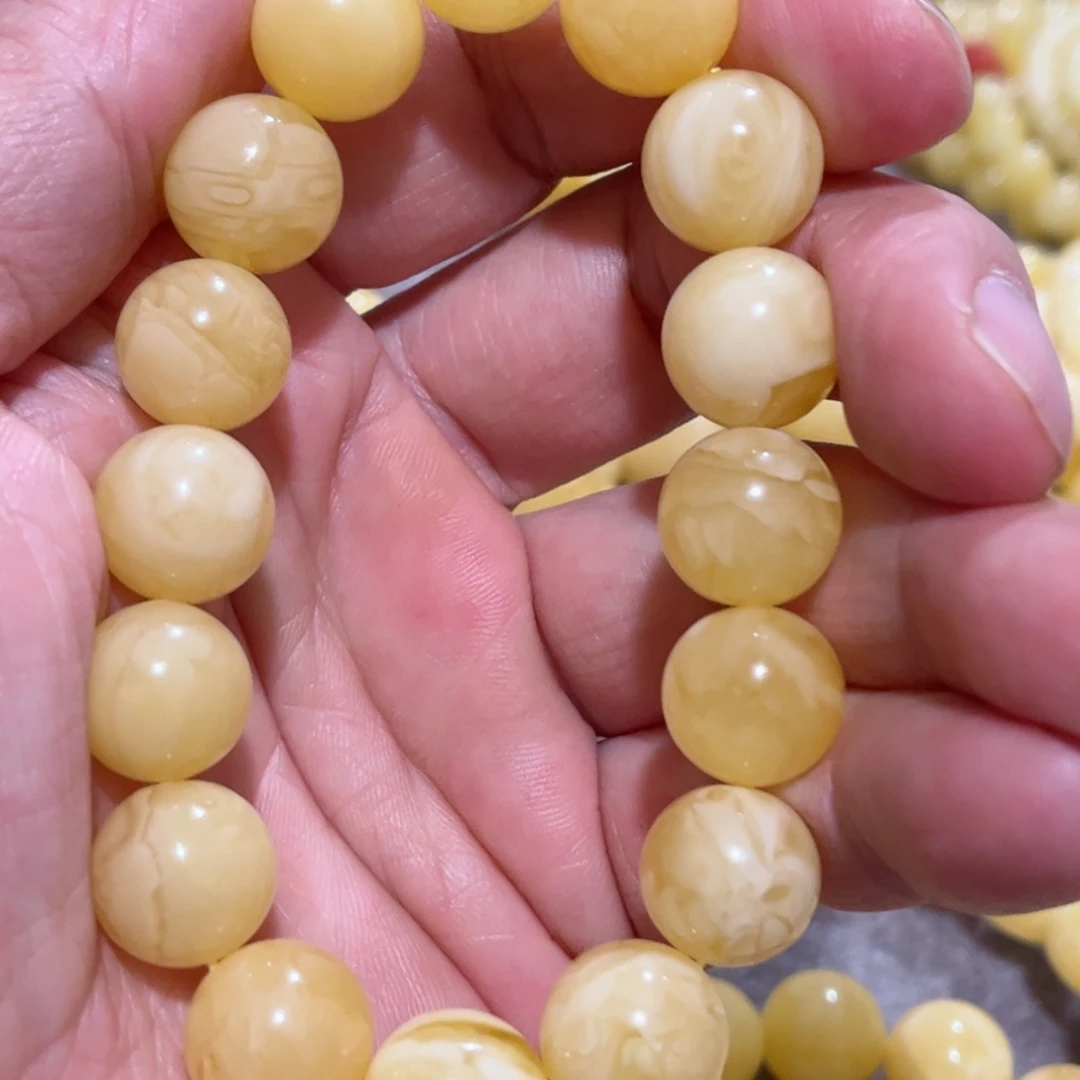 蜜蜡手串未镶嵌琥珀蜜蜡手串13mm+