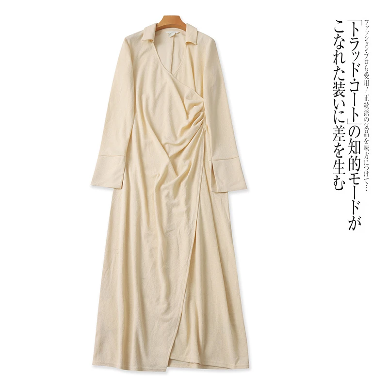 I9510外贸欧美单女士通勤风连衣裙V领修身气质时尚显瘦长裙