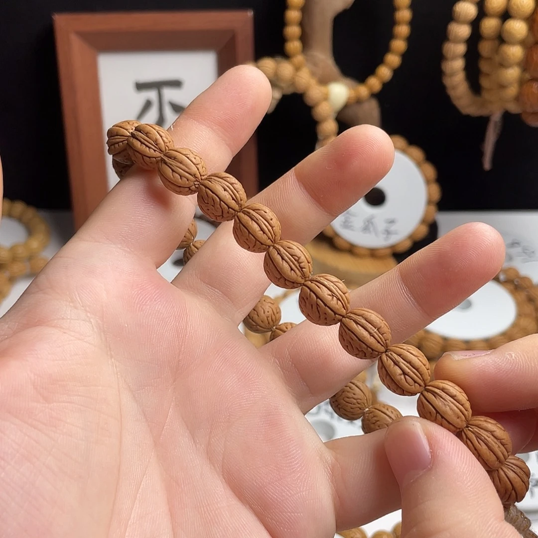 手串桃核11+鬼面 原皮色
