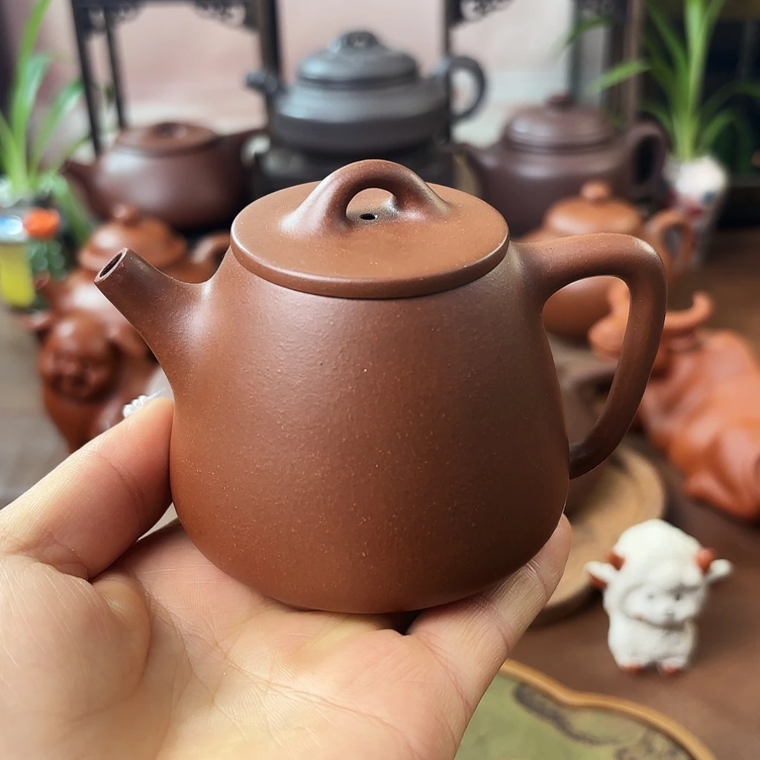 紫砂茶壶高瓢紫泥120cc