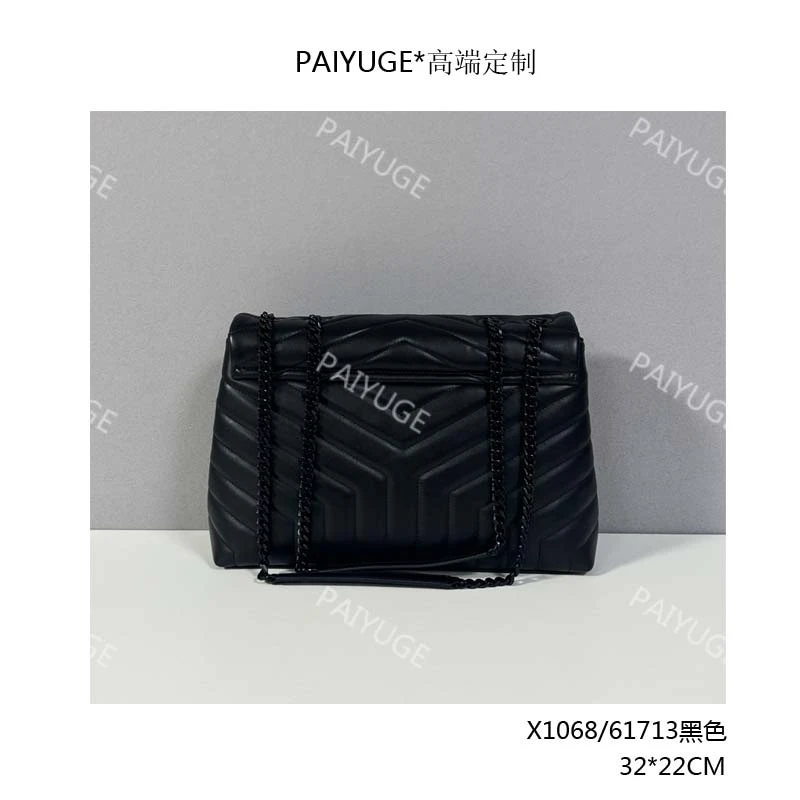 X1068/61713/黑色 高端订制时尚女士单肩斜挎手提包1863孤品