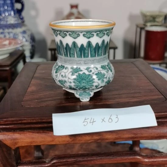 愤***子手工手绘釉盆大德堂