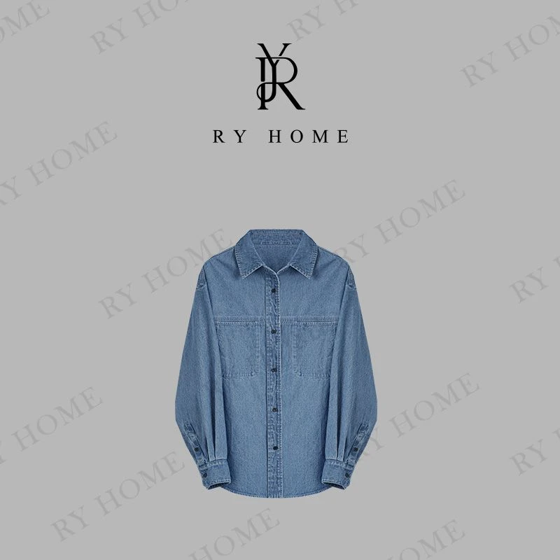 【容雨RYHOME】100%棉秋季新款环保水洗复古牛仔外套253W2339
