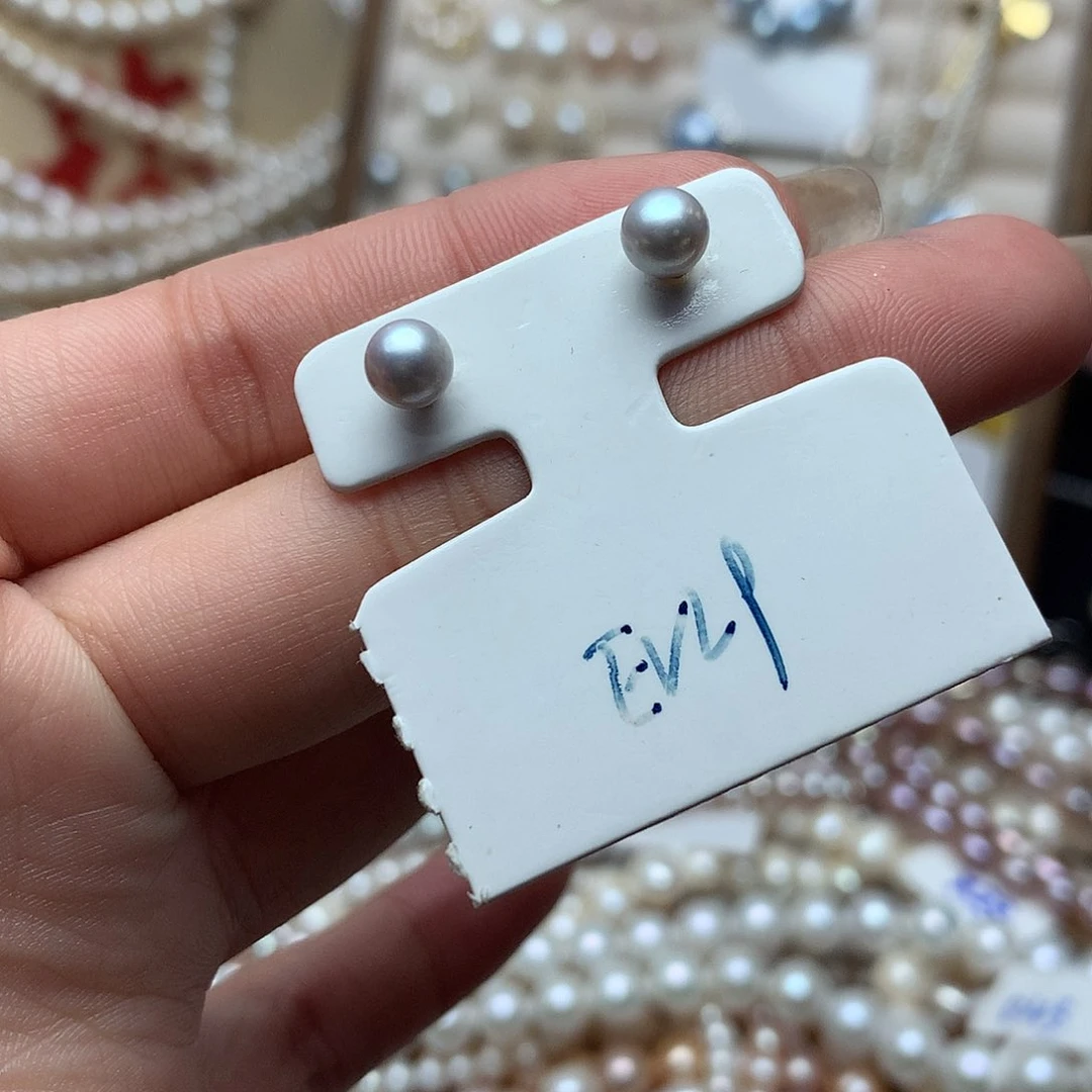 淡水珍珠5-6未镶嵌n34耳环