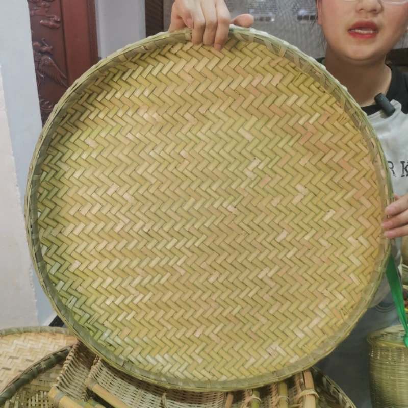 60厘米直径晾晒簸箕二青竹子编织