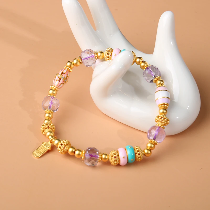 车轮珠民族风紫水晶手串【0923】多样性发其一