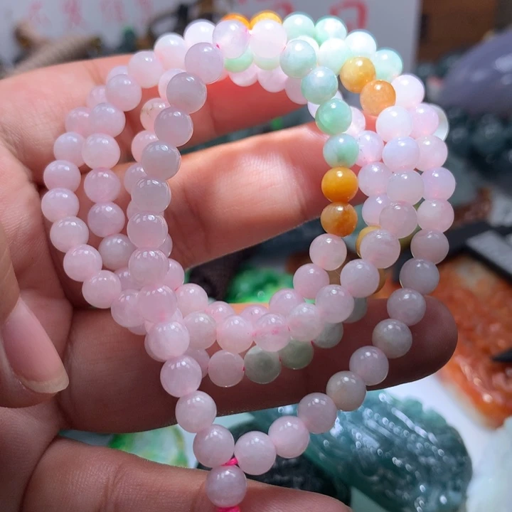 翡翠项链未镶嵌保真天然A货翡翠