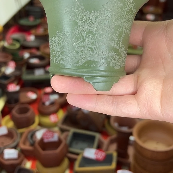 M***g花盆紫砂小花盆小方盆