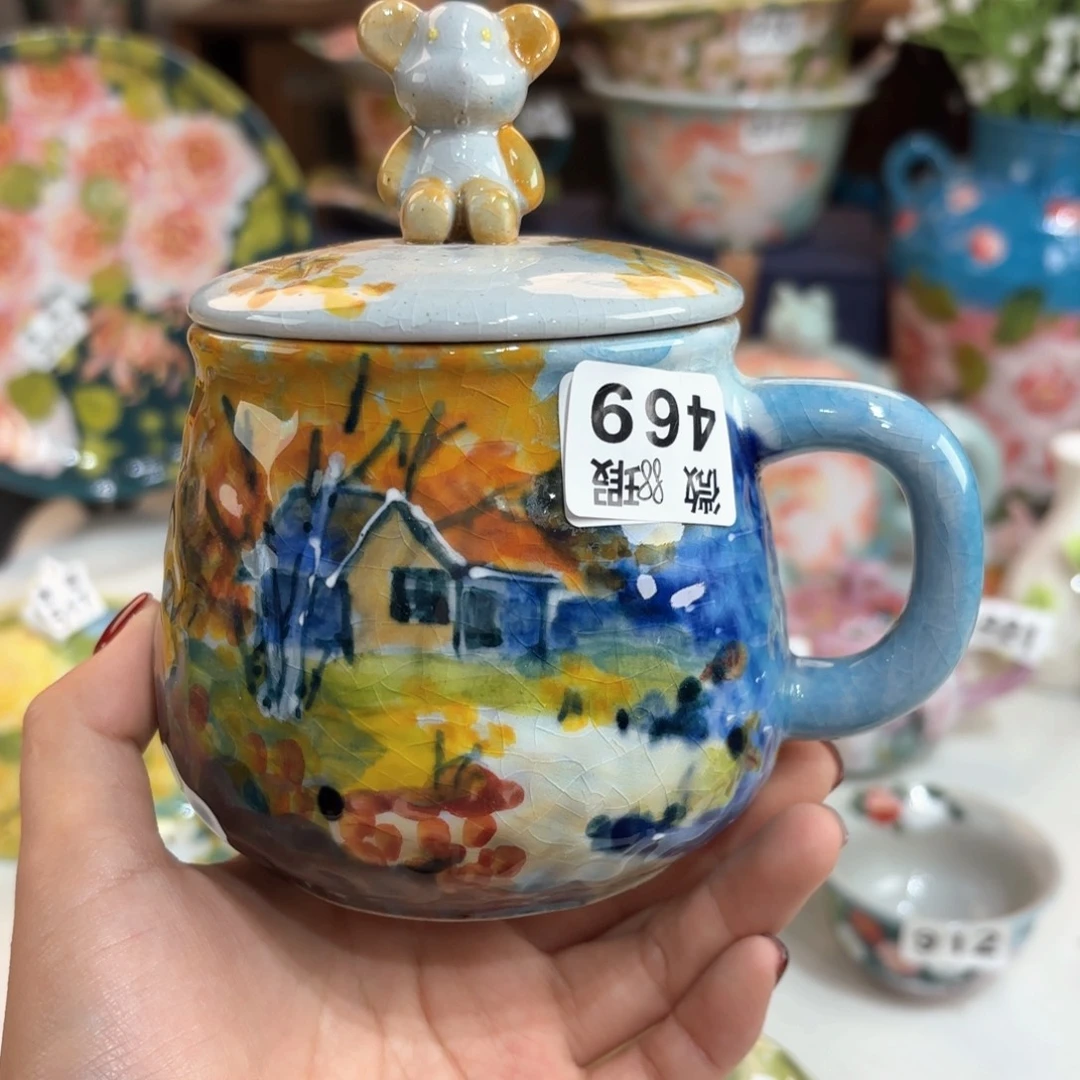 景德镇手绘高温釉下彩陶瓷茶具