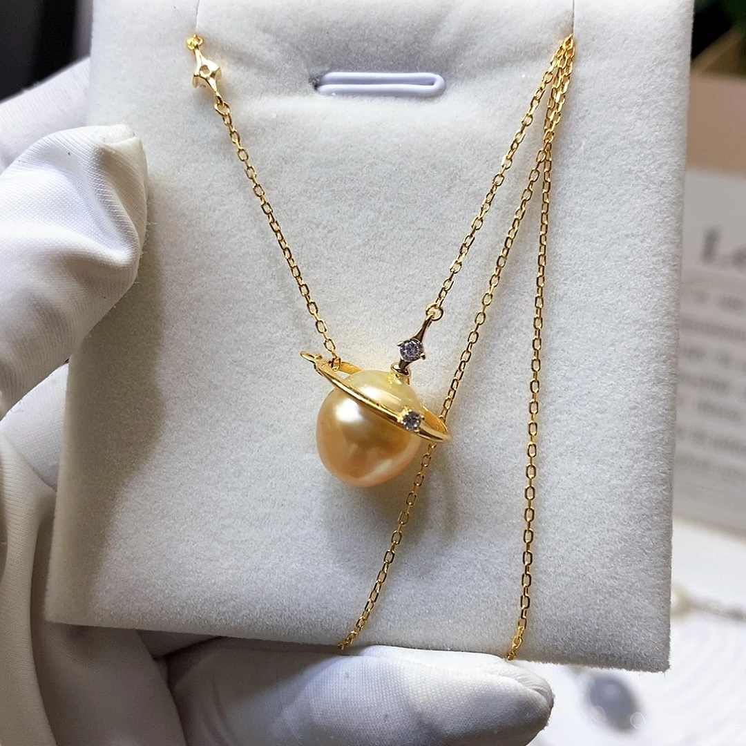 银S925镶嵌海水珍珠颈饰