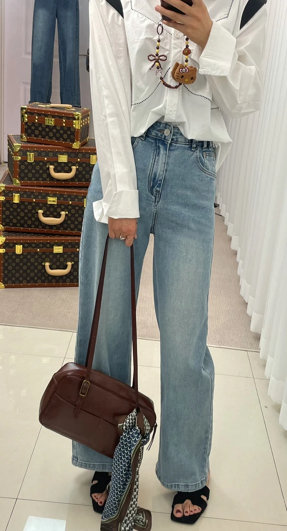 【新疆包邮】9126显瘦窄版直筒牛仔裤百搭休闲